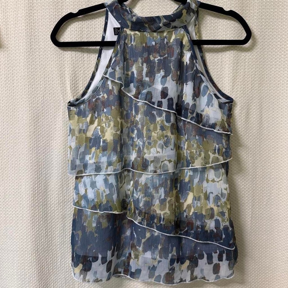 B Wear Byer collection sleeveless print halter top with tie back detail